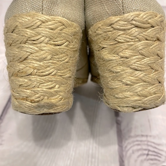 Lauren By Ralph Lauren Cecilia Pee-Toe Wedge Sandals Size 7.5 - Picture 11 of 12